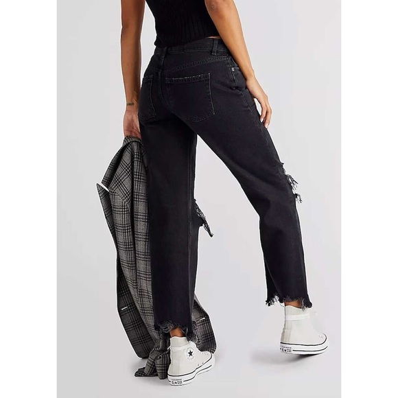 Free People Maggie Mid-Rise Straight-Leg Jeans Size 26S - Picture 4 of 16